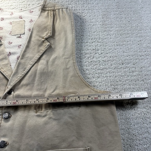 WAH Maker Tan Vest Cowboy Western  Classic Old West - Picture 8 of 8